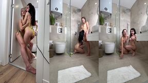 lesbian naughty shower