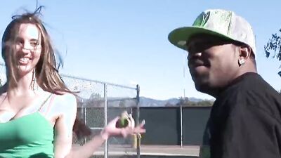 Maya Hills has interracial fuck with a big black cock