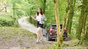 Emily Rose In Masturbates Outside In Her Forest