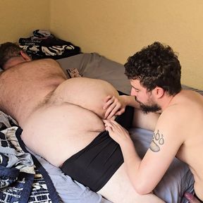 Bareback Gay Sex with Chubby and Chaser