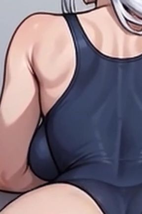 Waifu Amateur Teen POV Office Swimwear Tease &amp; Close-up Boss Blowjob (1m Tease)