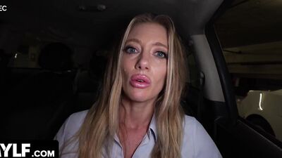 Shocked Step Mom Catches Her Step Daughter In A Hotel Room, Sucking On A BBC To Make A Porno - MYLF