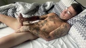 [abx][2][043] - Hot Tattooed Guy Shots Own Cum Into Mouth