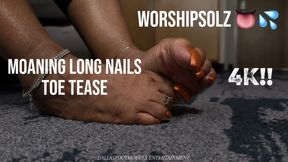 Aunty Sunny Long Copper Toenails Tease you as she moans