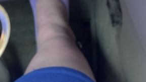 Pedal Pumping in Purple Socks