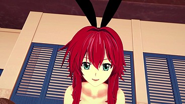 rias gremory sexy rabbit costume pov - DXD - part 1