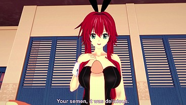 rias gremory sexy rabbit costume pov - DXD - part 1