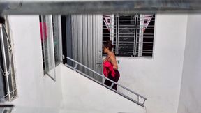 The cleaning girl before she goes to America gives me her ass