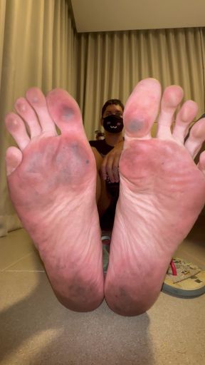 My dirty feet up close