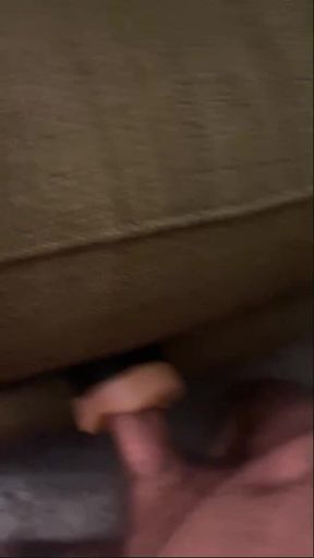 Fucking the Hot Toy in Between Cushions, Feels Like Real Wet Pussy