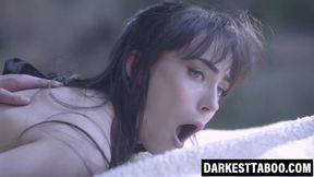 Petite brunette Emma Jade gets Charles Dera's bareback creampie