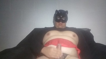 Fatty Shemale has a small penis