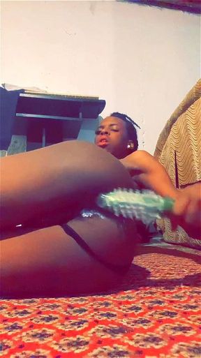 Black gay takes dildo up ass for the first time