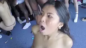 Asian Hottie Enjoys Her Greatest Bukkake
