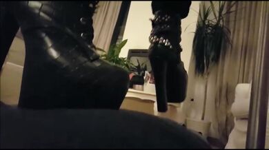 Italian Mistress Tramples Skinny Lady Cock Wet POV