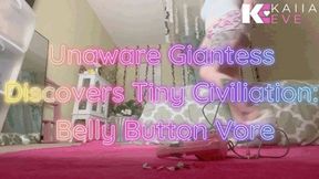 Unaware Giantess Discovers Tiny Civilization: Belly Button Vore