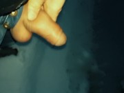 Middle eastern twink piss on the frozen lake - thick cock