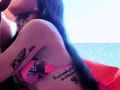 Small titted brunette amateur anal nailed at home