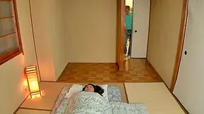 Naughty Japanese gal moans while her cunt is filled with jizz