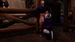 draenei girl gives an old man a deep blowjob - warcraft parody