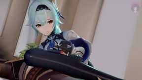 Genshin Impact - Eula - Kneejob + Handjob