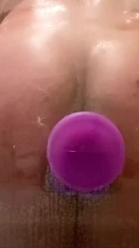 Captivating moment from &quot;Big bubble butt fucking dildo against glass&quot;