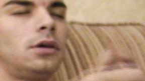 ”Bushy young guy tugs raging meat & cums all over the place”