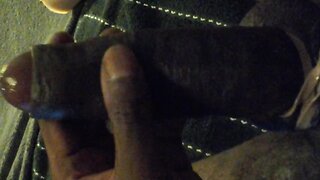 BLACK THROBBING PENIS & TIED UP SWOLLEN BALLS!...
