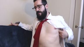 Alternative Guy Strips out His Business Suit