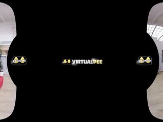 Virtualpee - Twat pissing in virtual reality porn with Claudia Macc