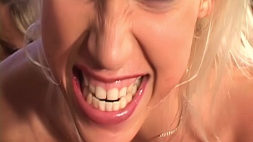 Several Great Blonde Pornstars Have An Orgy With Cum Swapping In The End