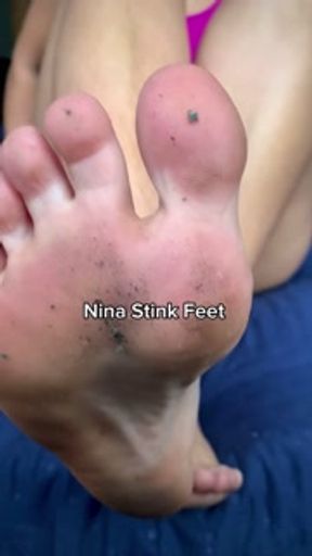 Your Stink Neighbor showing her ToeJam! Feet fetish.