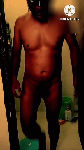 African Guy with Indian Bhabhi at Her Bathroom While Her Husband Was in Mumbai