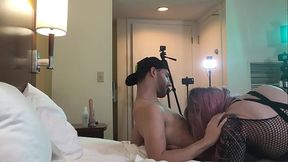 Hot Goth TS Sucks Cock