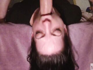 60FPS MiGia gets face destroyed from bawdy mouth fuck (close , upside down)