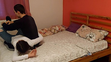 Hardcore and passionate sex with hot teen girlfriend with cute pigtails