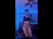 Dick craving femboy rides dildo for first time in foreverrrrr