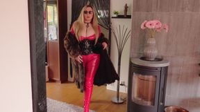 Try on Haul: Natural Long Fur Coat! and Pvc Catsuit! Arya Grander