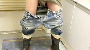 nlboots - jeans, rubber boots, military underclothing