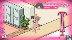 EP-4"LIFEGUARD HOLIC GAMEPLAY!NTR! HENTAI GAME! BF caught me and her gf fucking in his house.