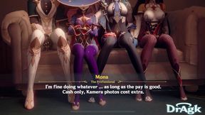 Mondstadt Orgy Mona Jean Eula Fucking in Motel Genshin Impact 3D Porn Gangbang