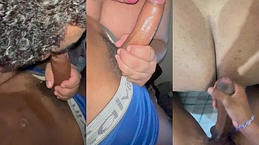 Novinho 26 cm de piroca meteu muito no cu da travesti gordinha e gozou dentro