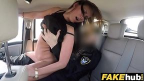 The uniformed policemans cum makes her late