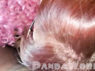 MFF Trio Black Doxy Shares Sloppy BJ and Tiddy Screw with Bulky Large Tiddy PAWG big beautiful woman Doxy