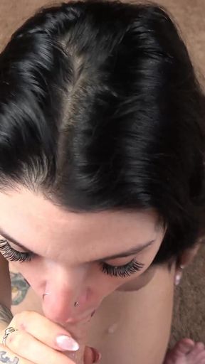 Jess B Is Giving Logan a POV Blowjob