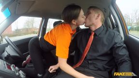 Backseat Blowing Off And Deep Creampie Fake Driving School