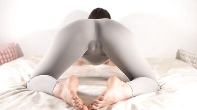 Yoga makes my pussy wet and puffy while fingering