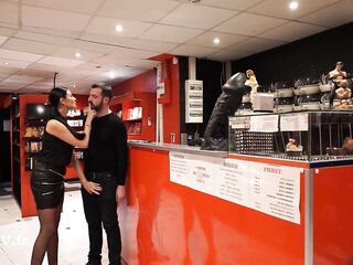 Ania Kinski, the breasty and wicked sex shop seller