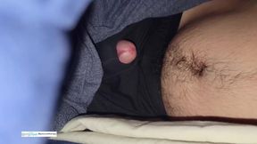 Wet dream caught on camera gay cumshot in bed hairy solo makes mess
