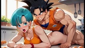 Dragon Ball Z Goku &amp; Horny Bulma Having Sex! Anime Hentai Moaning